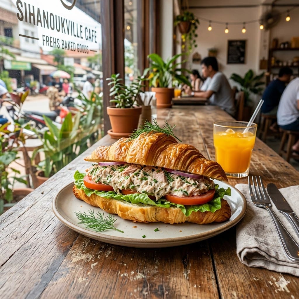 Croissant Sandwich Tuna dari Simetri Home Coffee Roasters